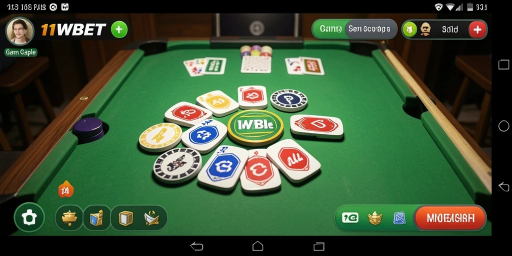 Tangkapan layar utama 11WBET menampilkan gameplay Gaple yang seru.