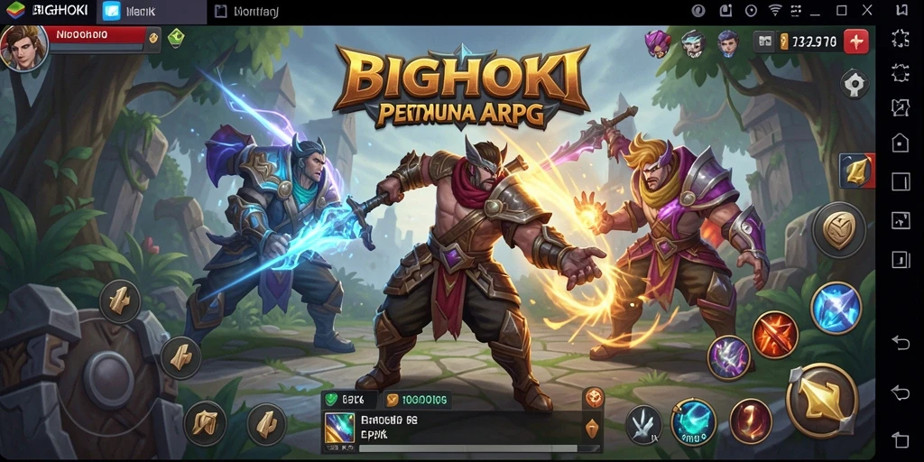 Tampilan gameplay <strong>BIGHOKI</strong> yang menegangkan dengan pertarungan seru.