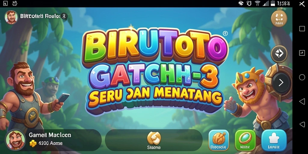 Screenshot gameplay BIRUTOTO menampilkan keseruan mencocokkan item.