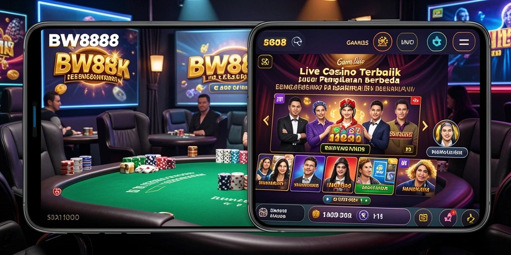 Tampilan gameplay Live Casino yang seru dan interaktif di BW888.