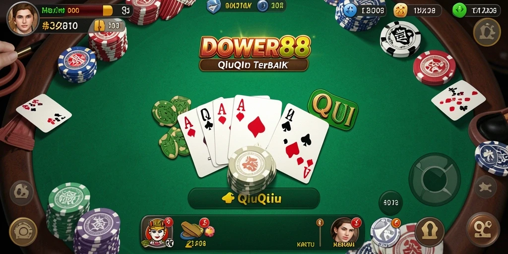 Tangkapan layar gameplay DOWER88 saat seru bermain QiuQiu.