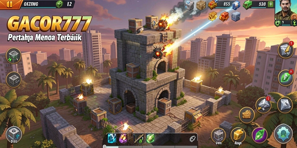 Gameplay menegangkan GACOR777 dalam gaya Tower Defense.