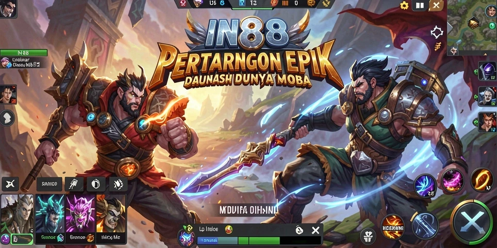 Tampilan gameplay seru dalam pertarungan tim di IN88.