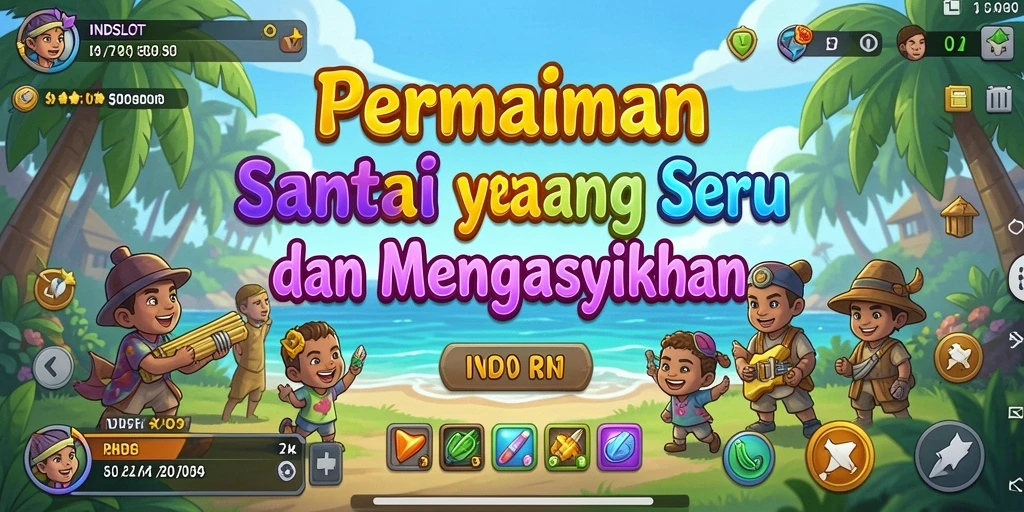 Tampilan seru permainan slot di INDSLOT yang penuh warna.