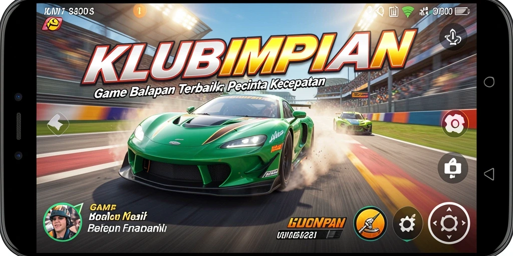 Screenshot gameplay balapan seru di KLUBIMPIAN.