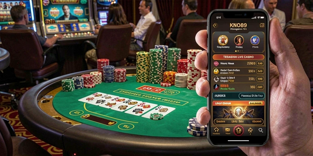 Tampilan gameplay KNO89 dengan dealer profesional dalam Live Casino.