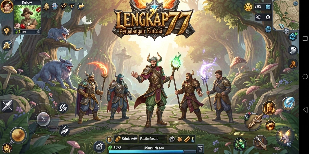 Tampilan gameplay seru di LENGKAP777 dengan aksi pertempuran yang mendebarkan.