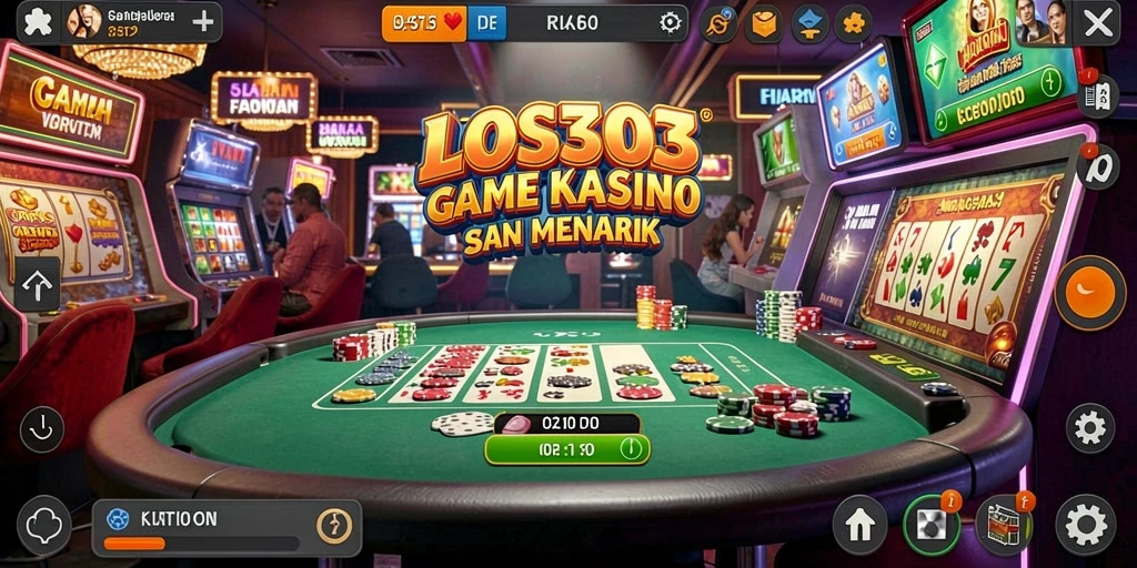 Screenshot gameplay LOS303 menampilkan suasana Kasino yang mendebarkan.