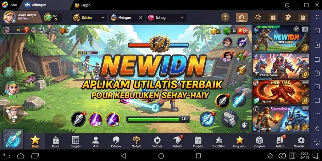 Tampilan antarmuka NEWIDN yang luar biasa dalam aplikasi Utility.