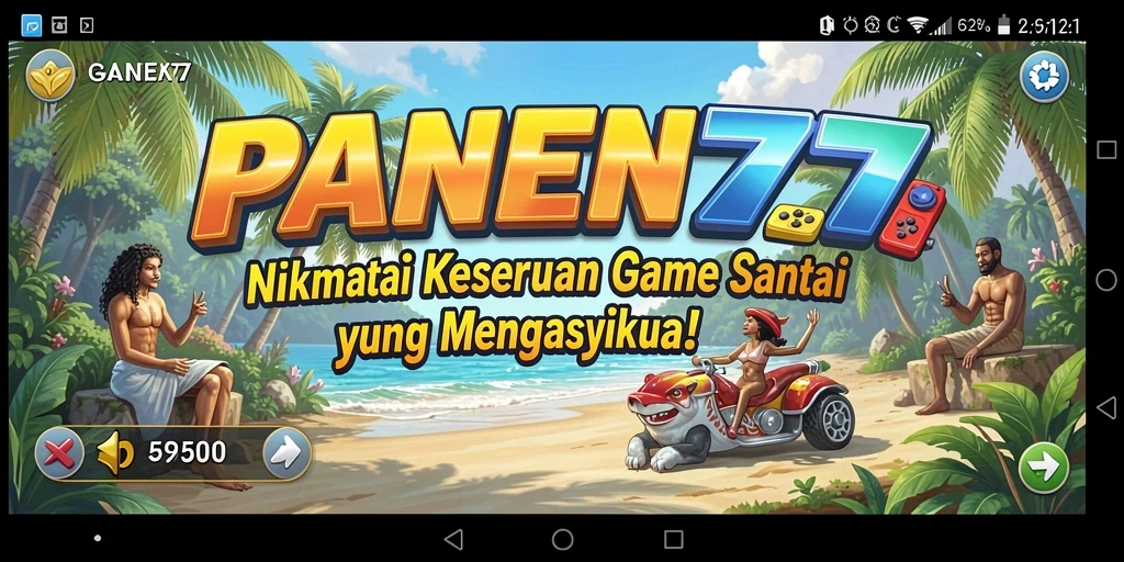 Tangkapan layar gameplay yang menampilkan aksi penuh warna di PANEN77.