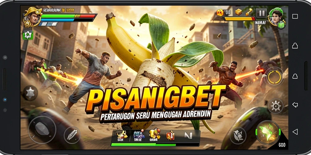 Tampilan gameplay PISANGBET yang intens dan mengasyikkan di arena pertarungan.