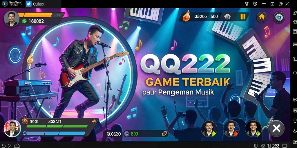 Tampilan gameplay QQ222 yang seru dan interaktif untuk penggemar musik.