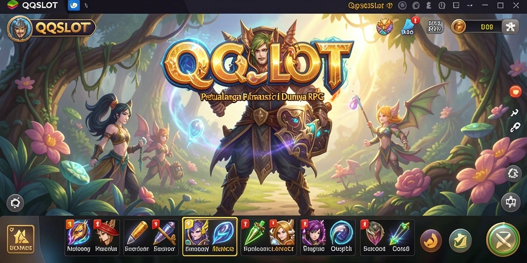 Tampilan gameplay QQSLOT yang menakjubkan dalam petualangan RPG.