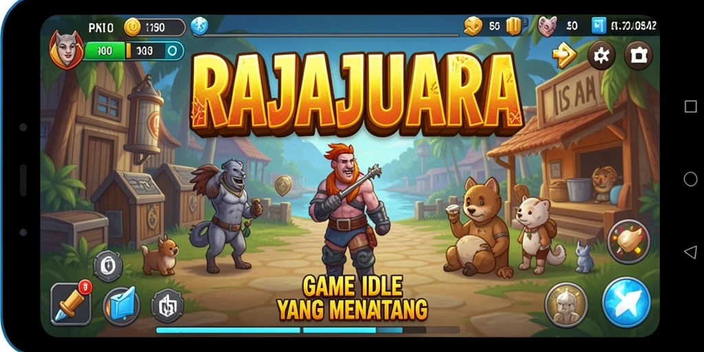 Screenshot gameplay <strong>RAJAJUARA</strong> menunjukkan grafik yang memukau dan fitur menarik.