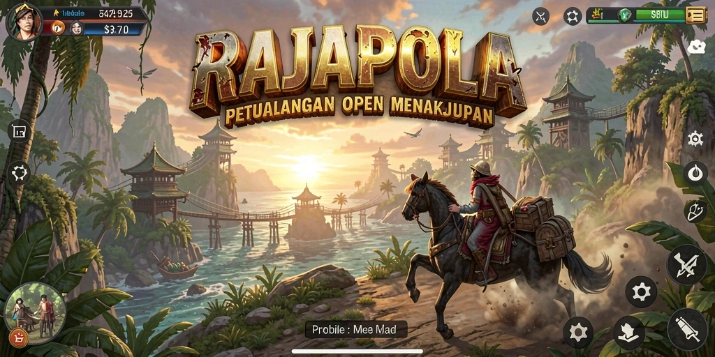 Gameplay RAJAPOLA yang menampilkan kebebasan menjelajahi dunia terbuka.