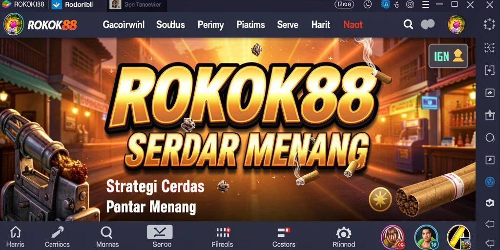 Tampilan gameplay ROKOK88 dengan pertempuran strategi yang mendebarkan.