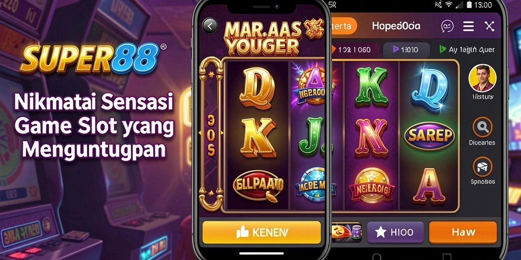 Tampilan gameplay mendebarkan di SUPER88 dengan banyak simbol berwarna.