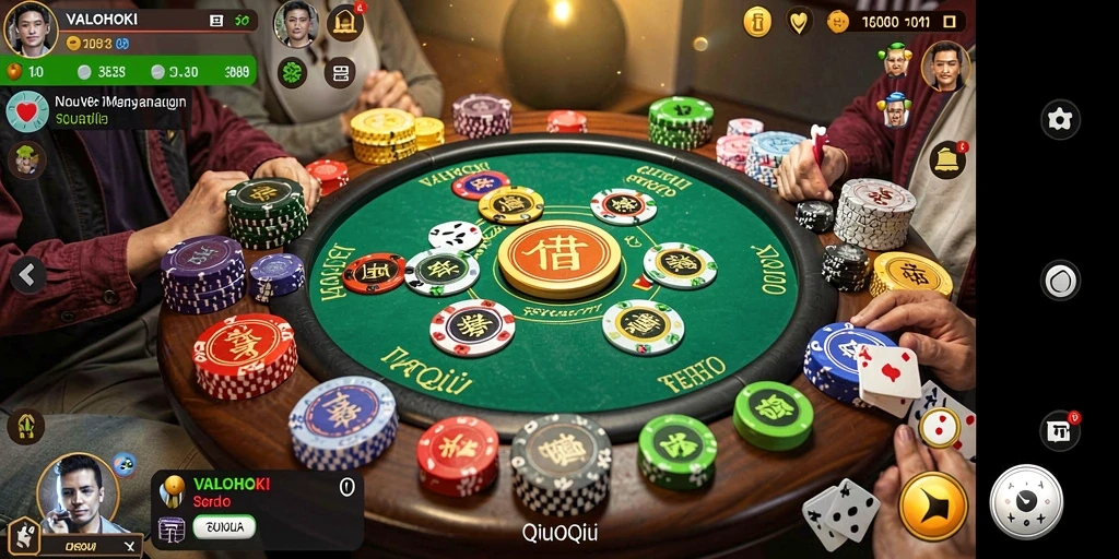 Tampilan gameplay QiuQiu yang seru di VALOHOKI.