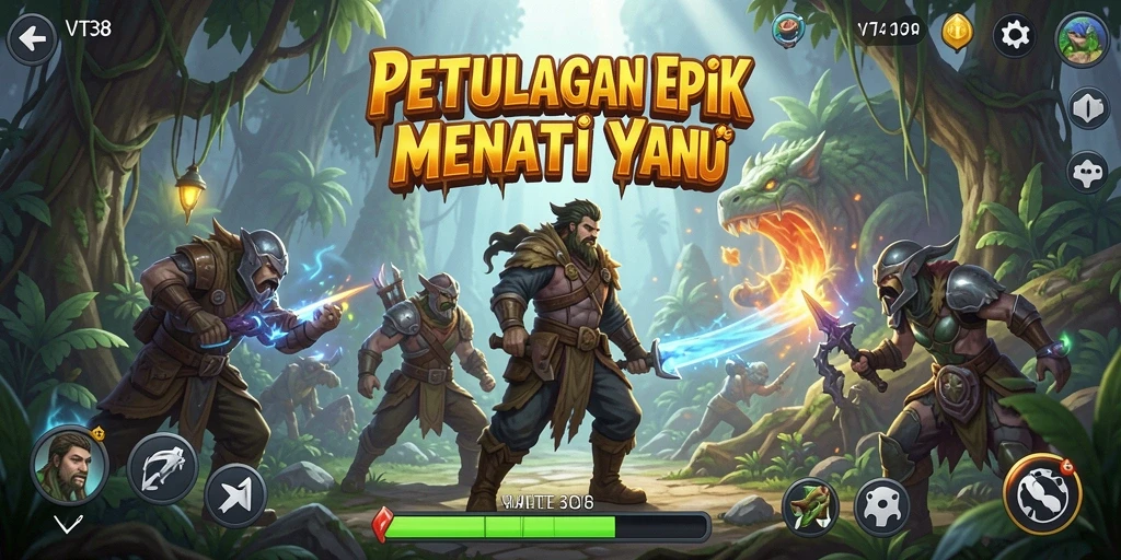 Screenshot gameplay VT38 menampilkan aksi seru dalam petualangan.