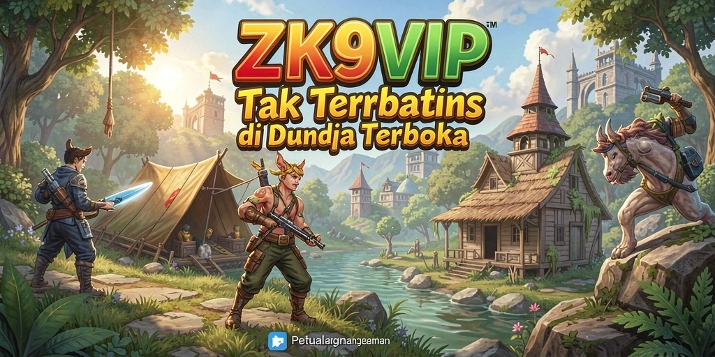 Screenshot gameplay ZK9VIP yang menunjukkan eksplorasi dunia terbuka.
