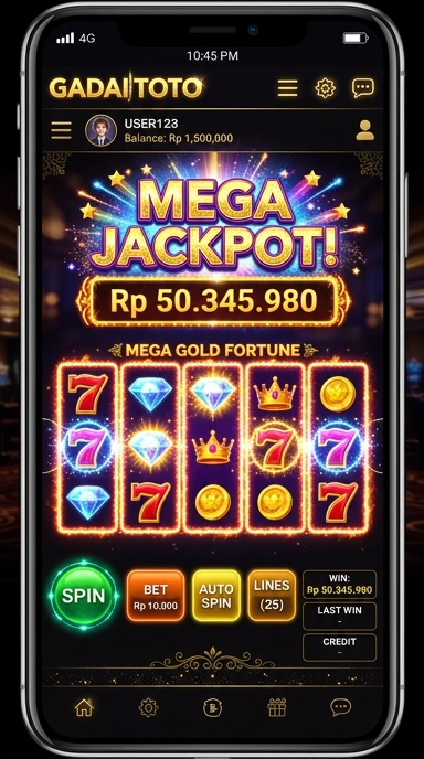 Tampilan halaman utama aplikasi gadaitoto yang menarik.